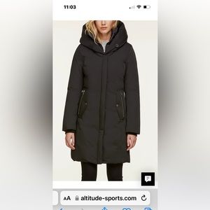 NWT SOIA & KYO down parka coat black small